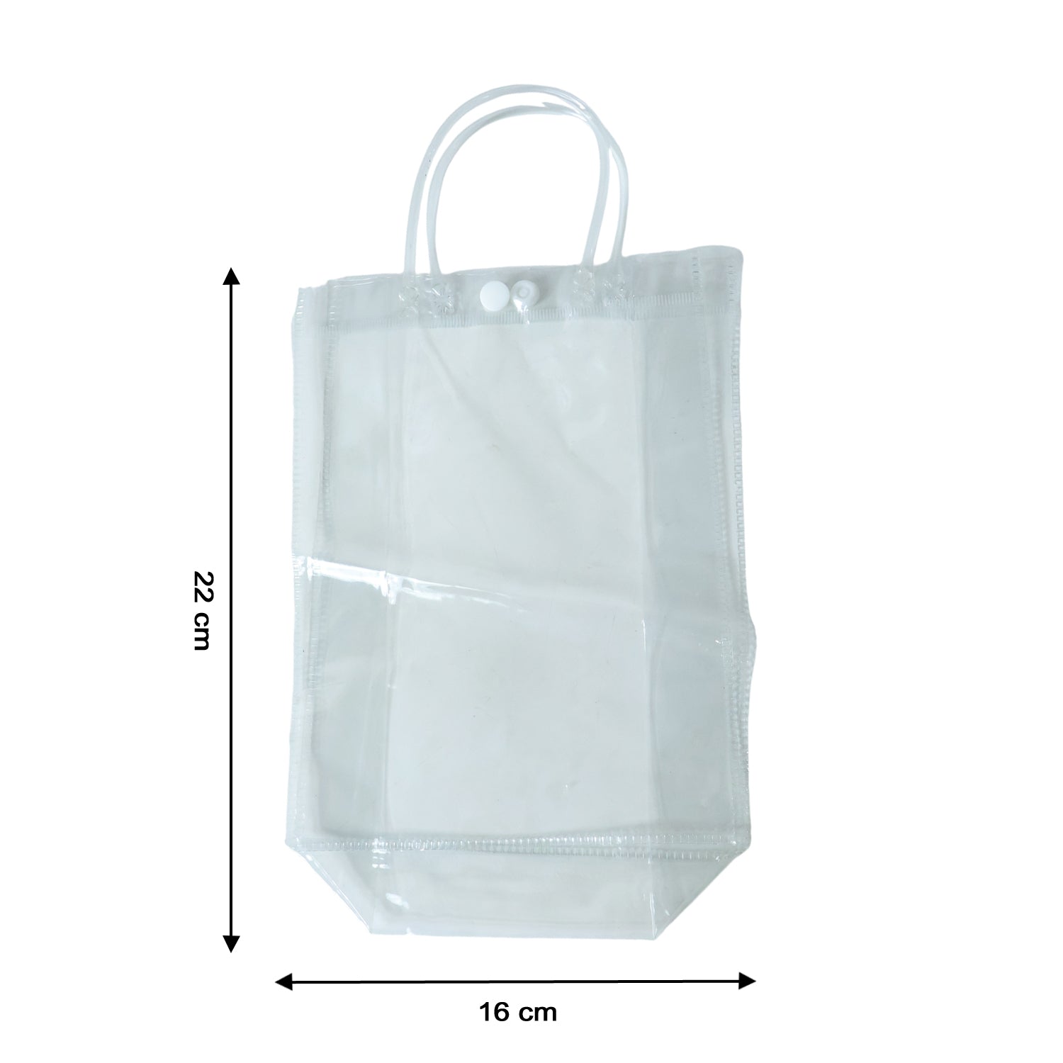 Transparent PVC Carry Bag (1 Pc, 22 x 16 Cm)