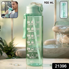 Water bottle with flip top lid closed