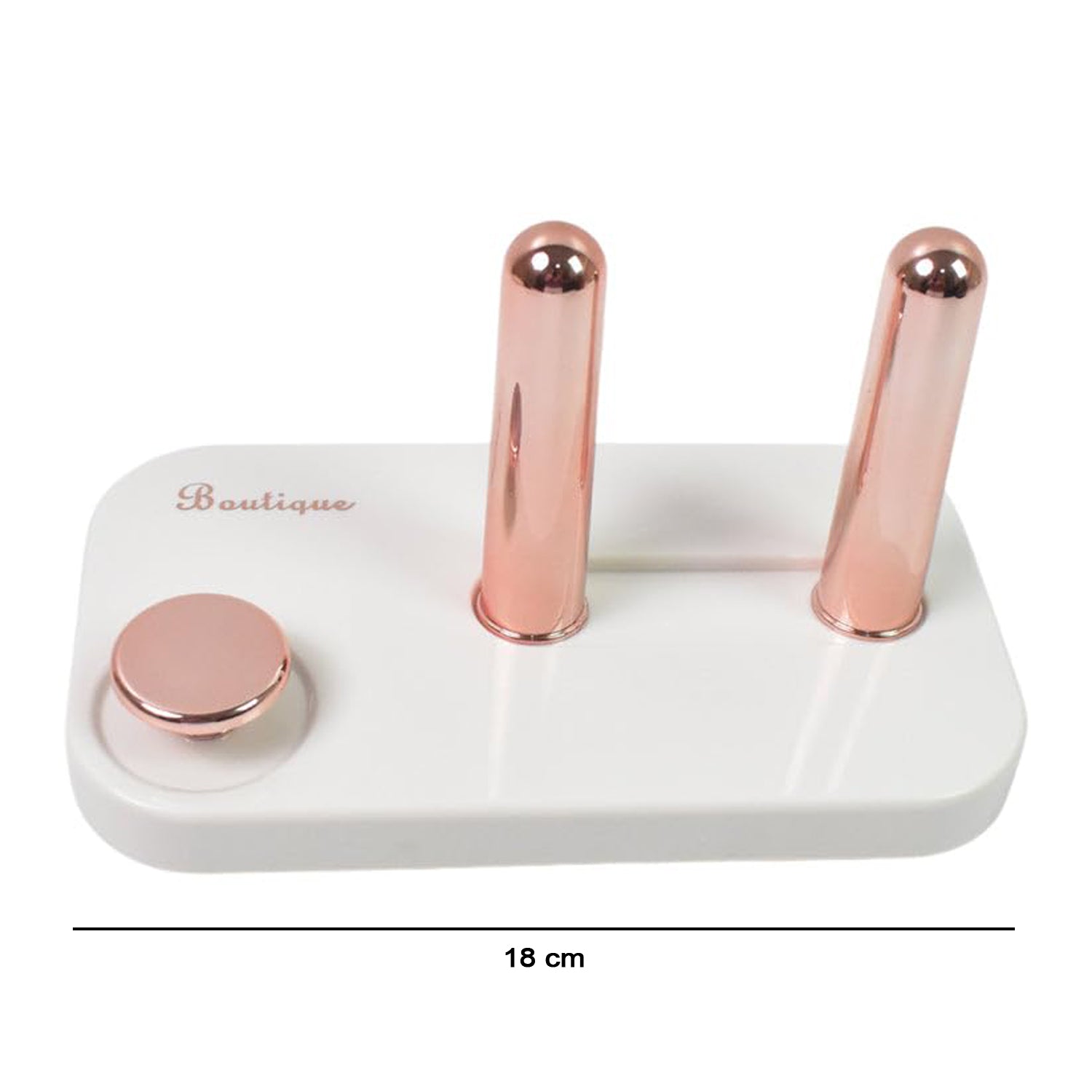 Wall mounted hair dryer holder organizing bathroom space