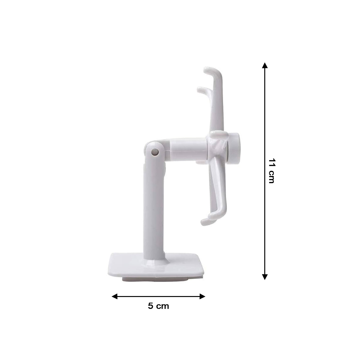Set of six rotating adhesive hooks installed on kitchen wall
