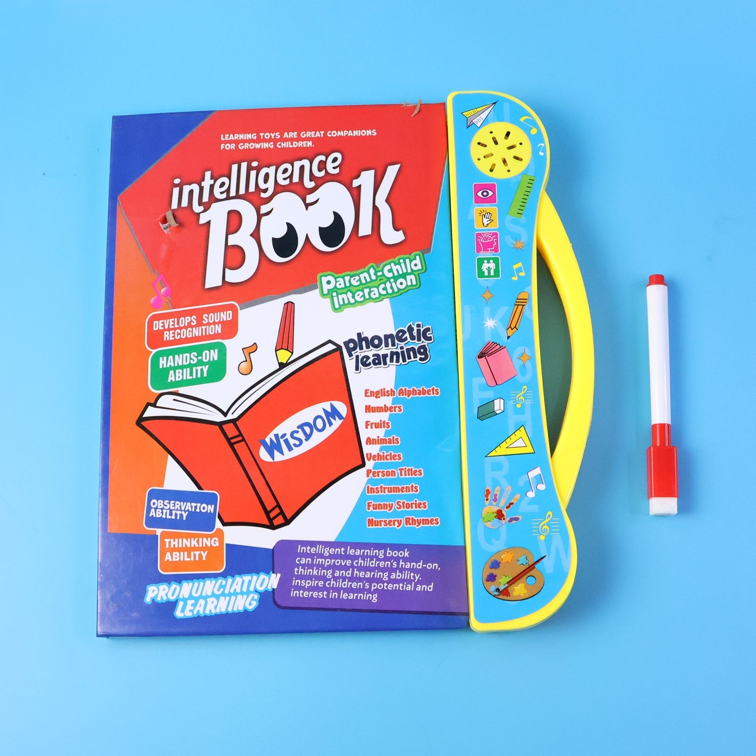 Open pages of musical learning book with numbers and letters