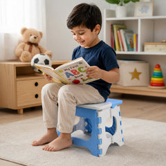 Folding plastic step stool