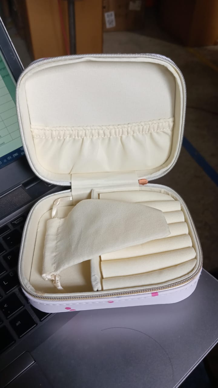 Live photo of mix design jewelry travel case