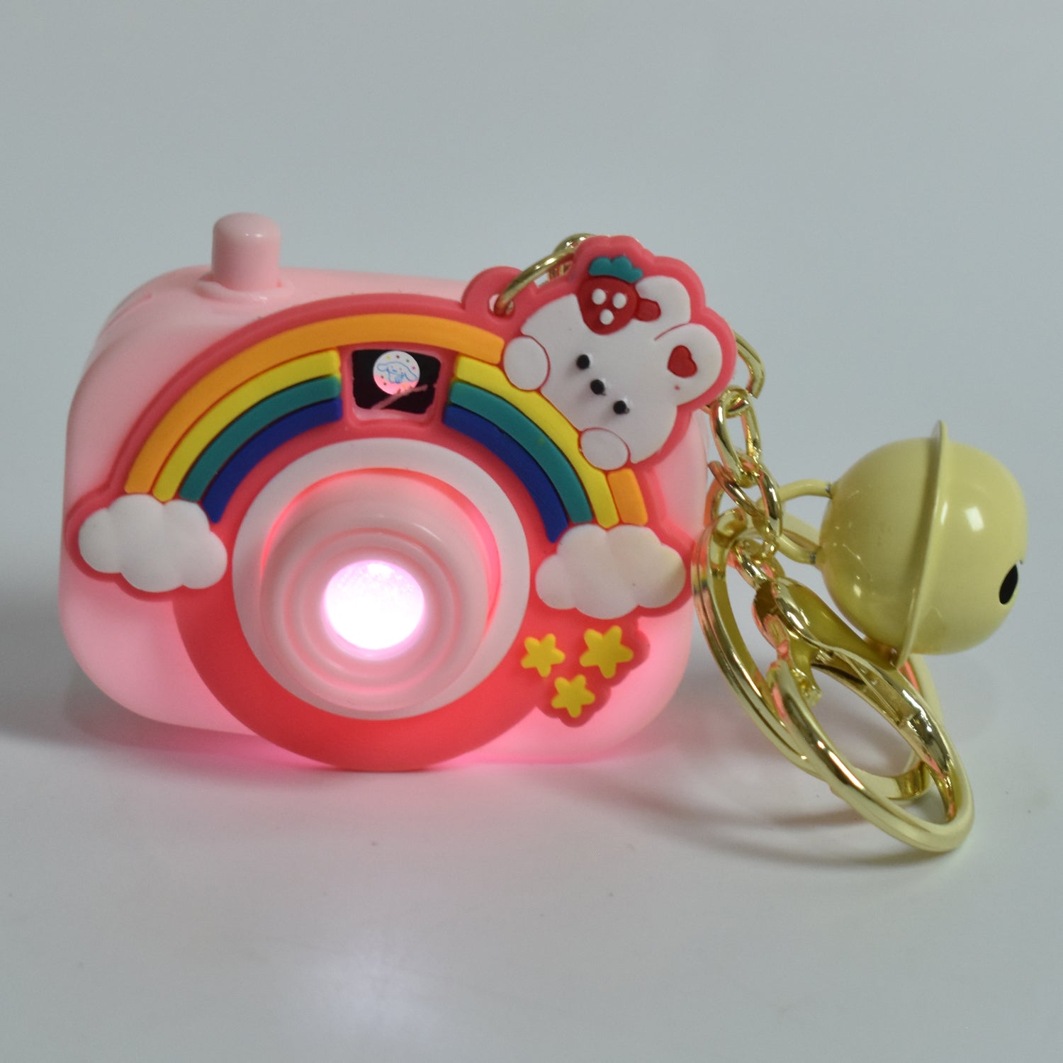 Projective Camera Keychain side view on white background