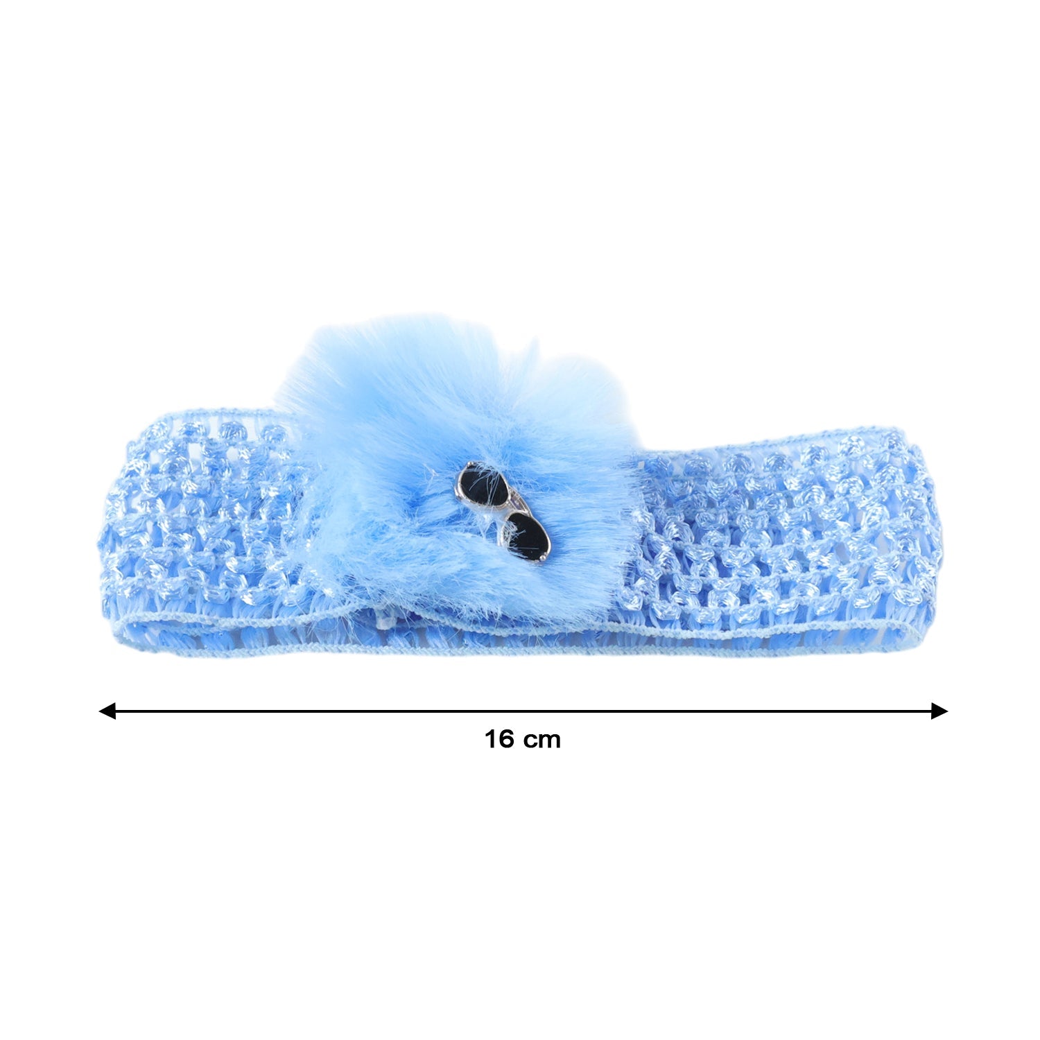 Elastic fluffy pom pom baby hair band accessory