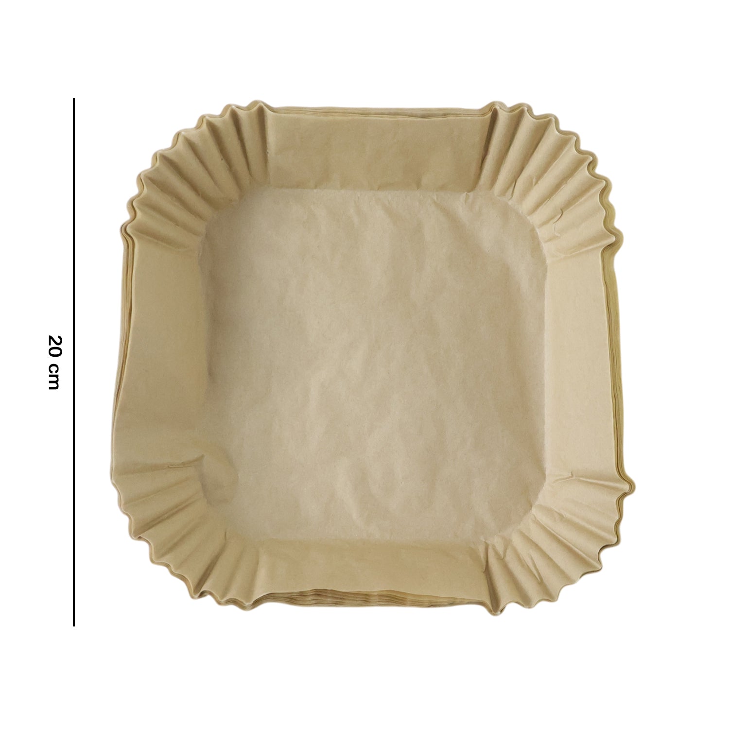 Square Disposable Paper Air Fryer Liners (50 Pc Pack, 160x45 mm)