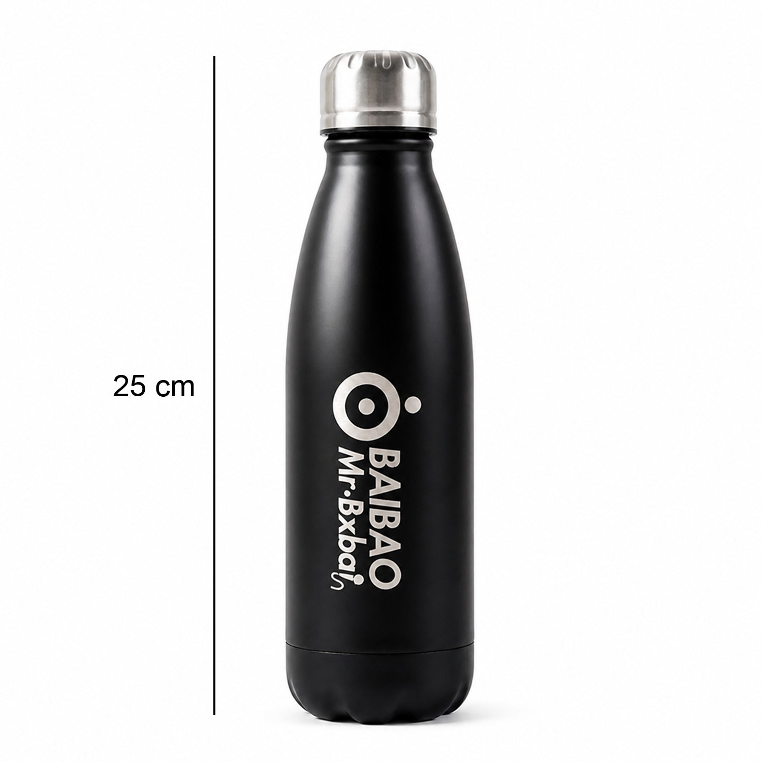 Portable stainless steel water bottle
