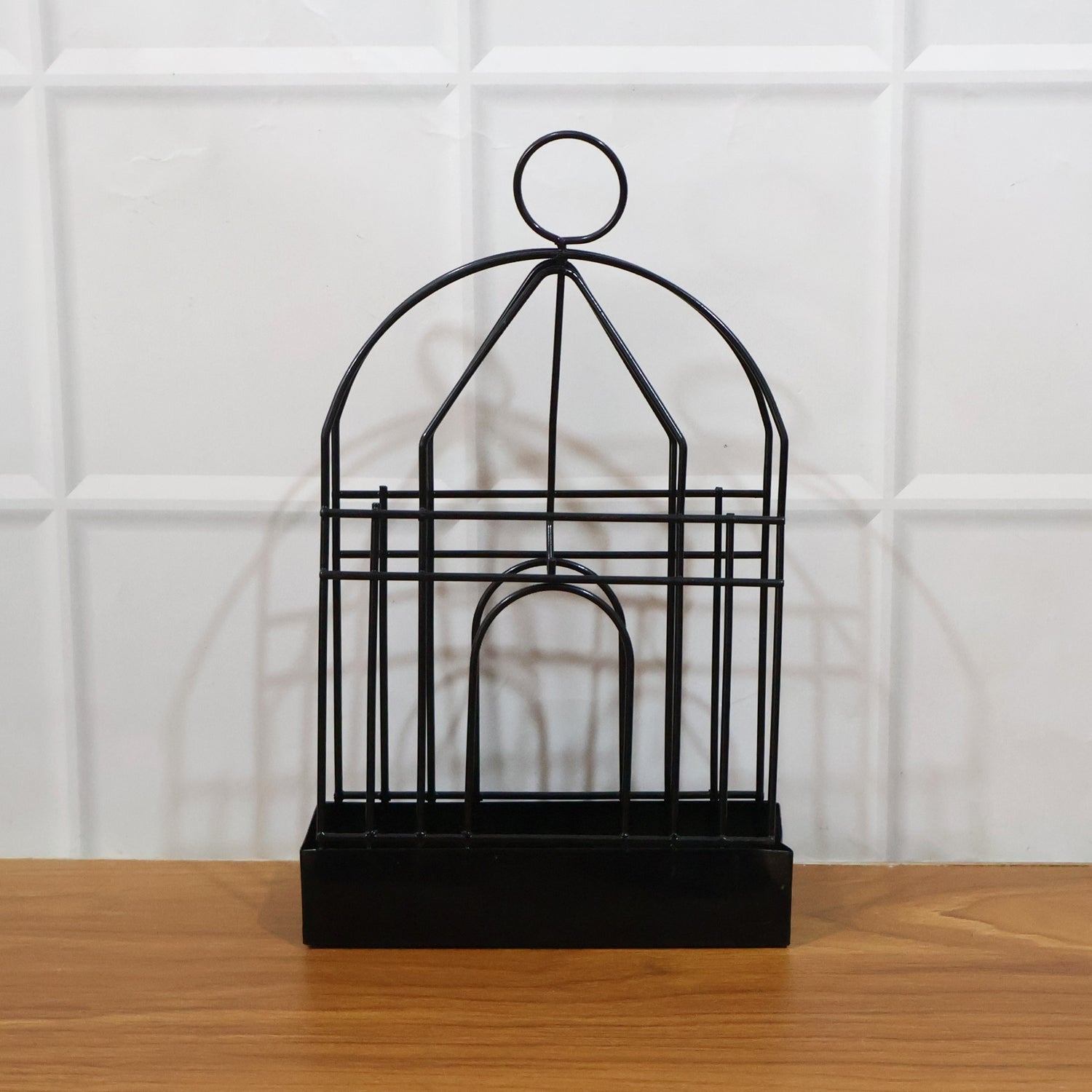 Vintage Iron Mosquito Coil Holder with Birdcage Design