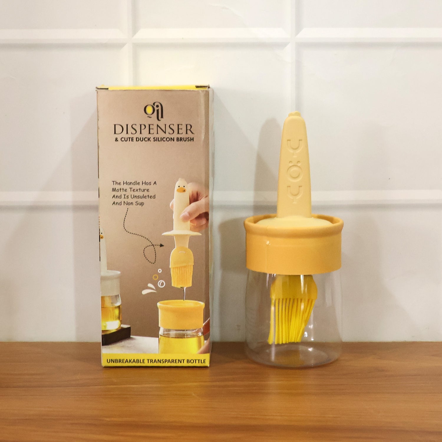 Different views of compact 2-in-1 oil dispenser bottle perfect for Indian kitchens