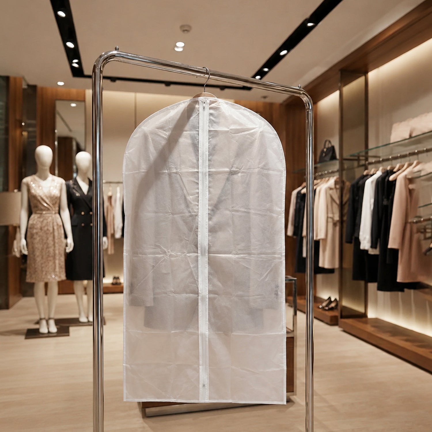 Store Display Featuring Suit Cover