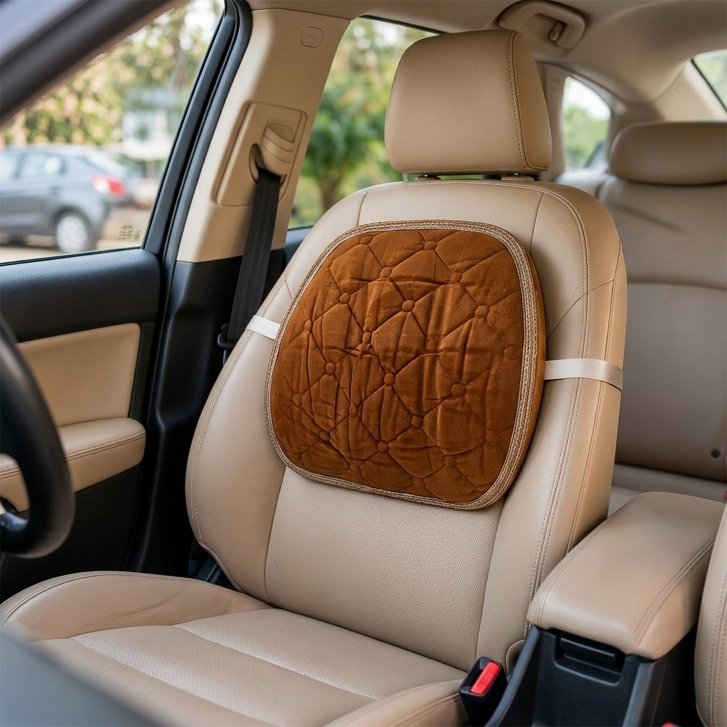 Brown Car Back Support