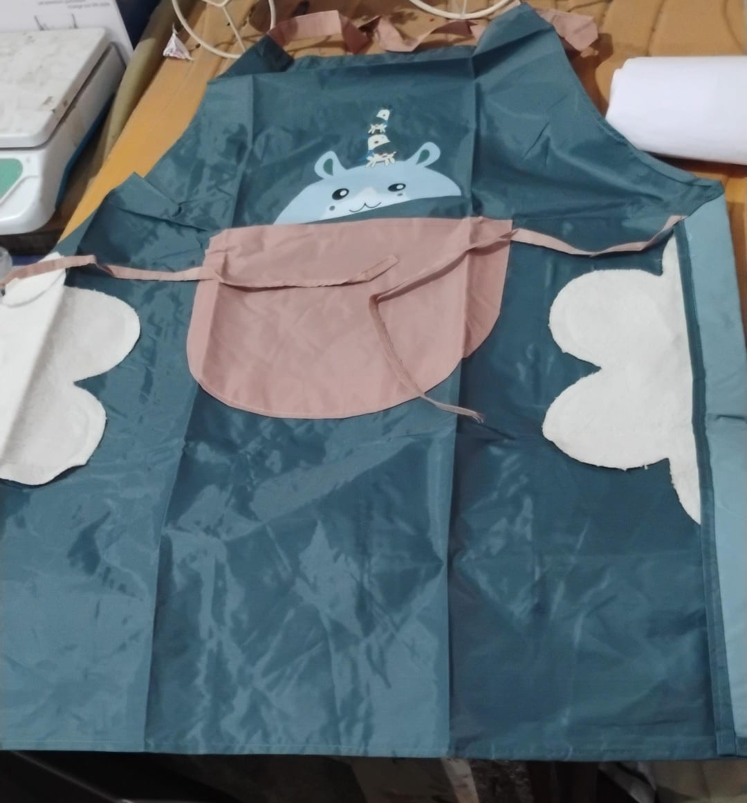Cute Animal Cartoon Apron in Use