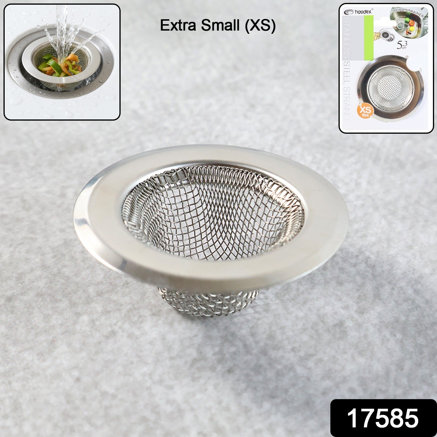 Stainless Steel Kitchen Sink Drain Strainer / Stopper (Extra Small (XS)/ 1 Pc)