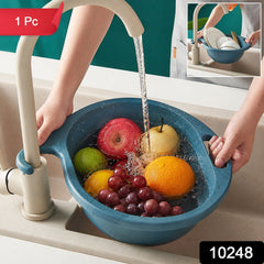 Handheld kitchen strainer colander with side handles