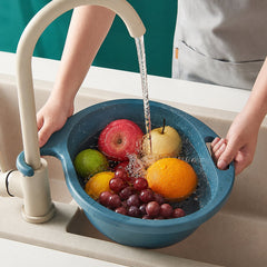 Multi-functional kitchen sink drain basket strainer
