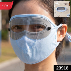 Reusable cloth face mask with eye shield, 1 piece pack