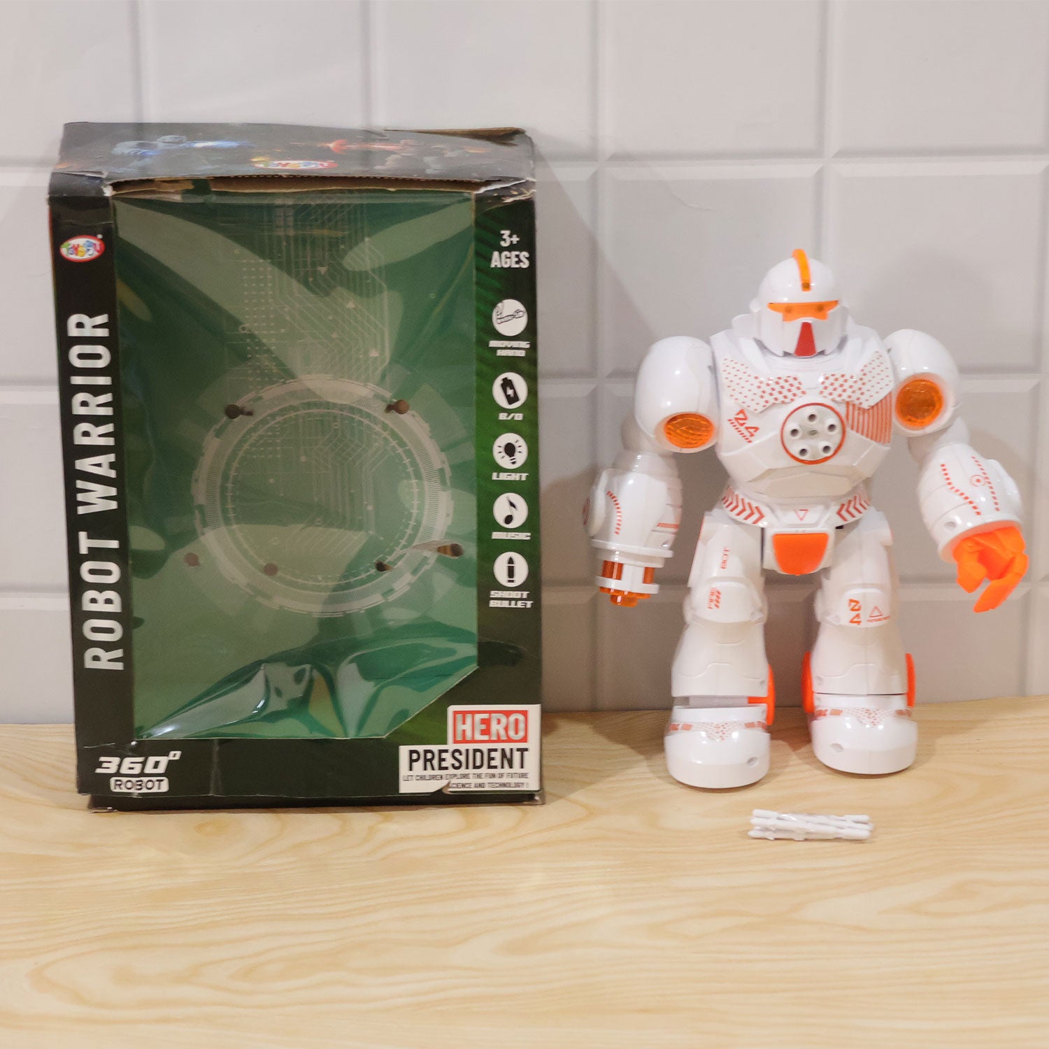 Musical robot toy kids play use