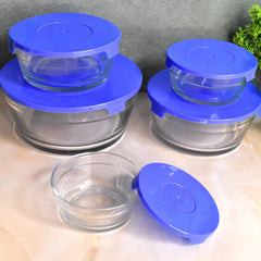 Glass bowls used for mixing ingredients in kitchen
