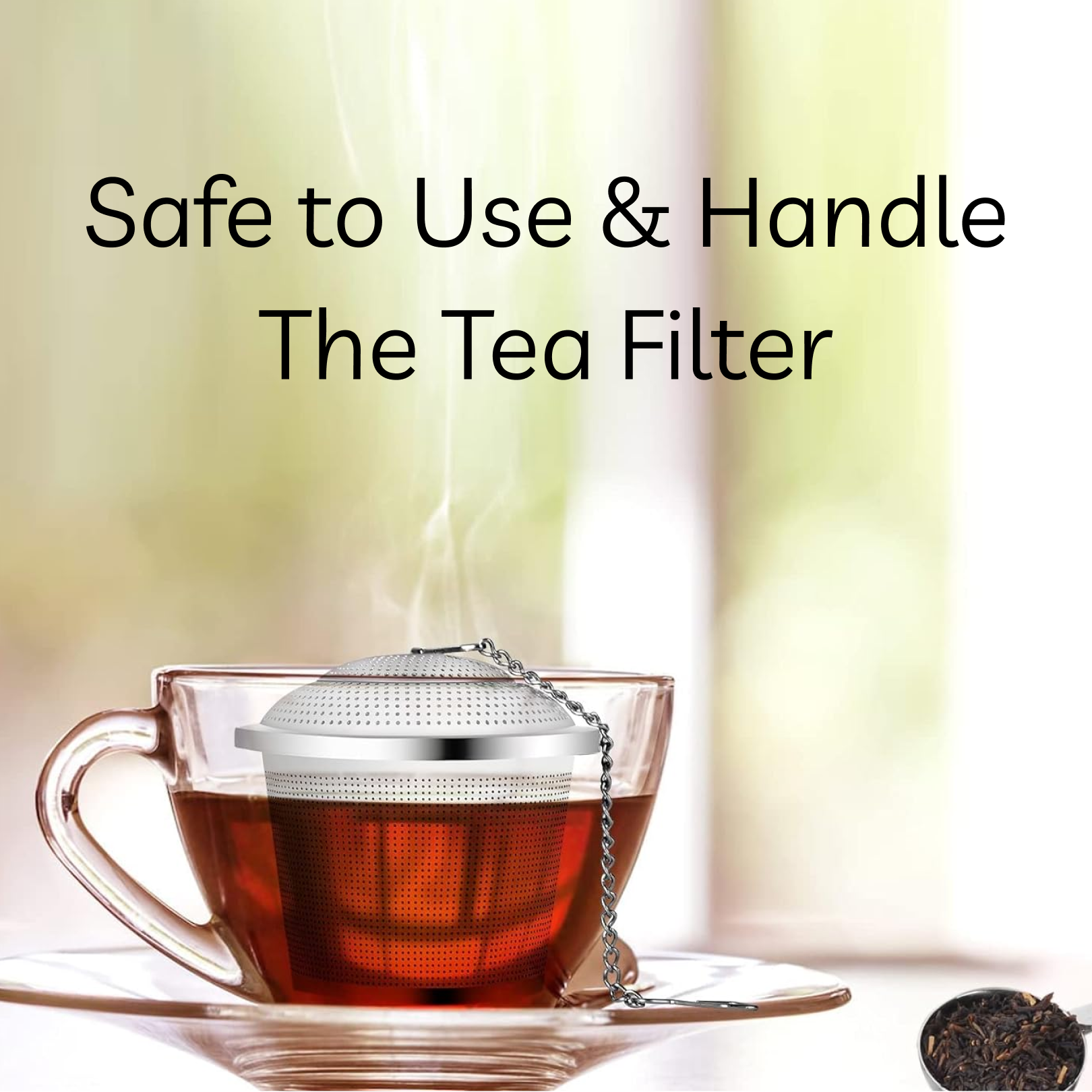 Stainless steel tea infuser filter image