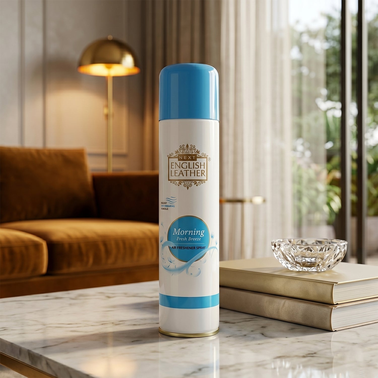 Air Freshener Spray bottle with mixed fragrance background