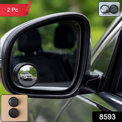 Stick-on round convex blind spot mirror for car