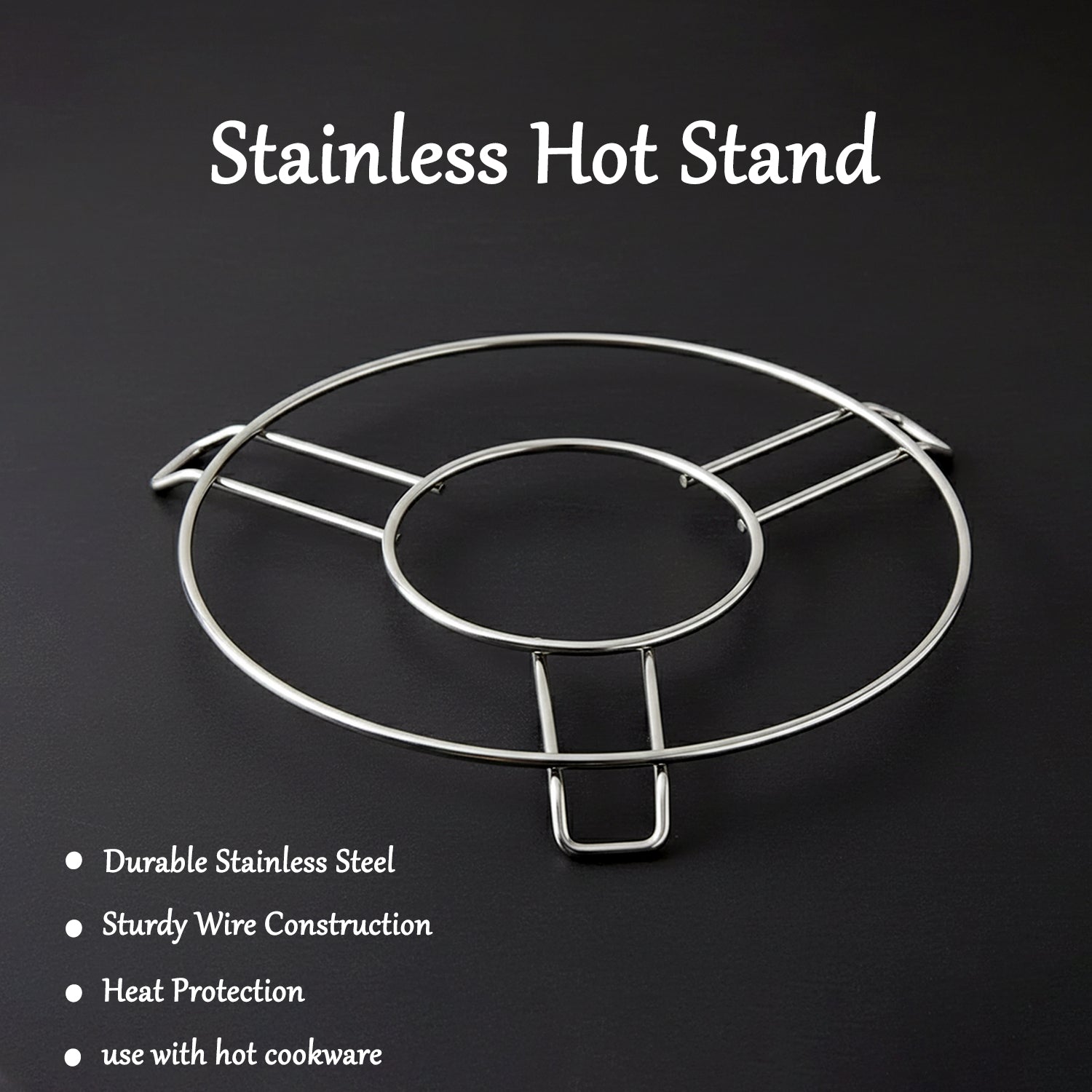 Stainless Steel Round Table Ring Hot Pot Stand (1 Pc)