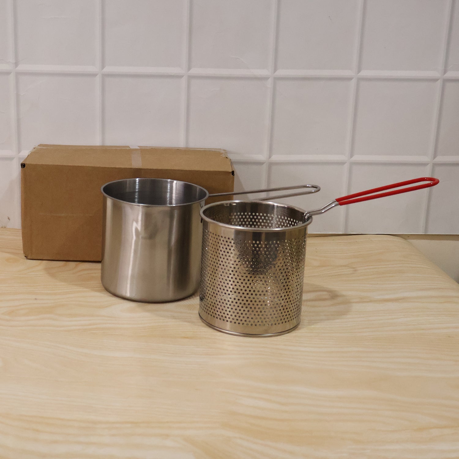 Frying pot strainer pack box