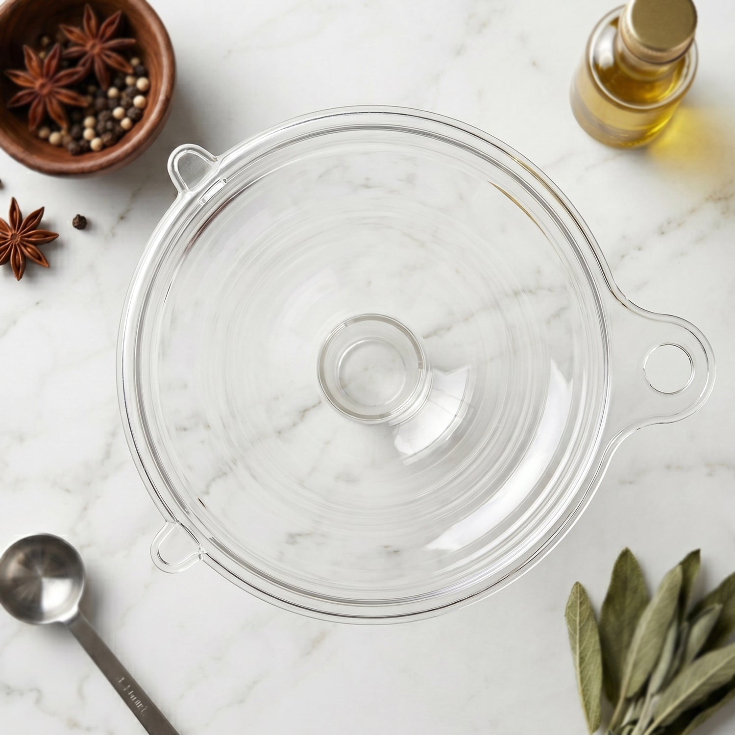 Transparent funnel design detail