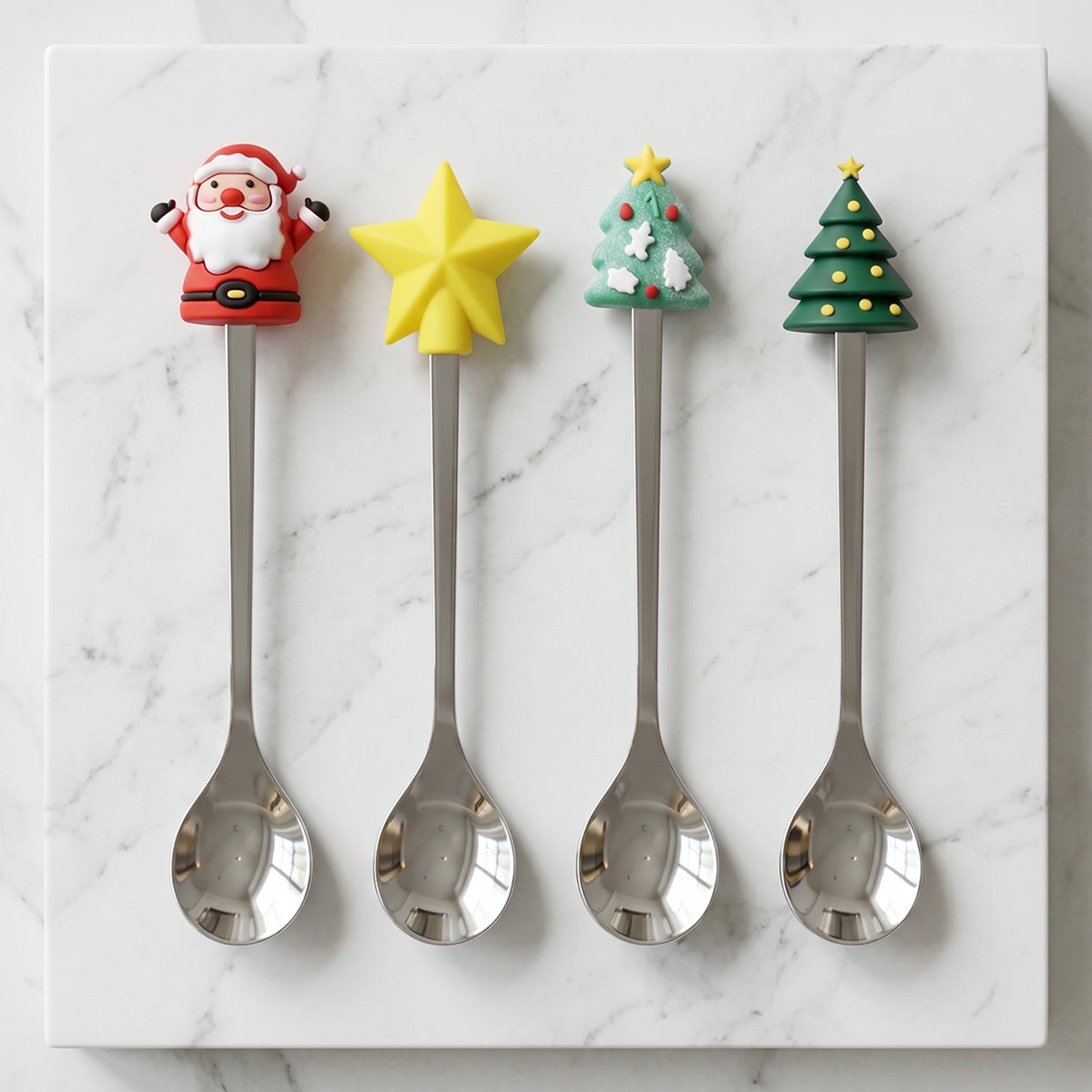 Cute cartoon spoon set steel