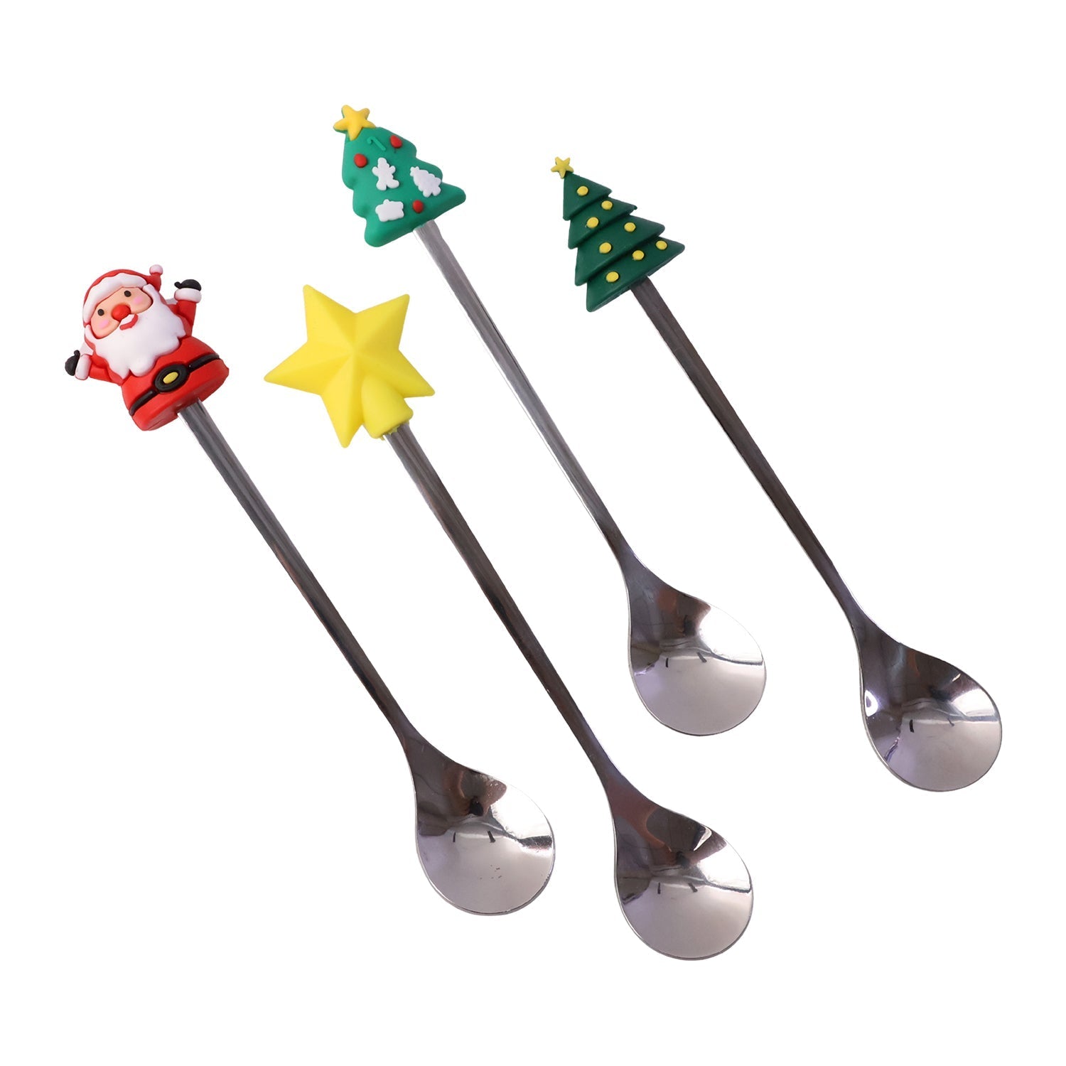Steel golden cartoon spoons