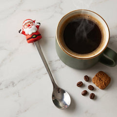 Cartoon spoons coffee serving