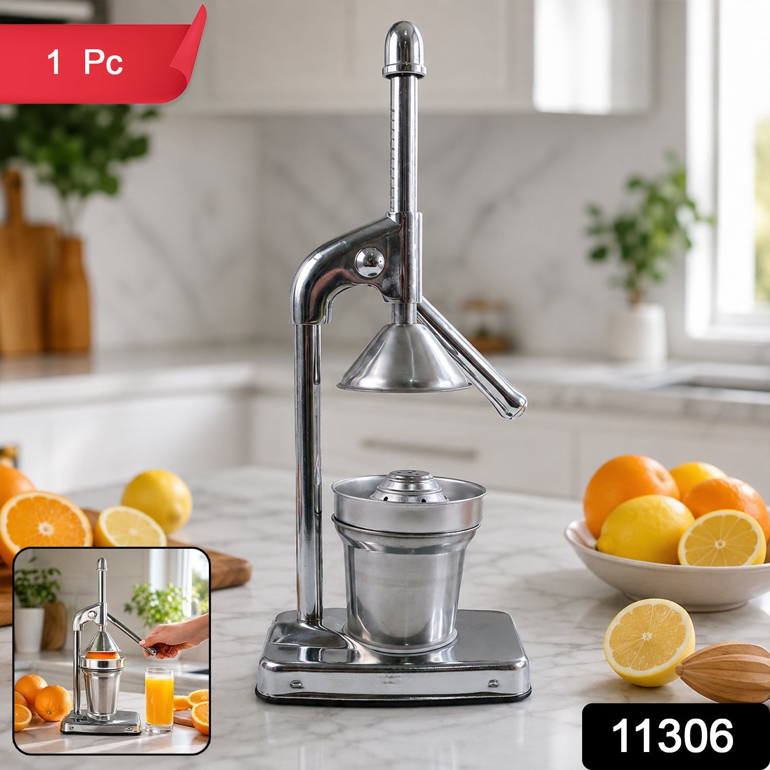 Manual press citrus juicer pack