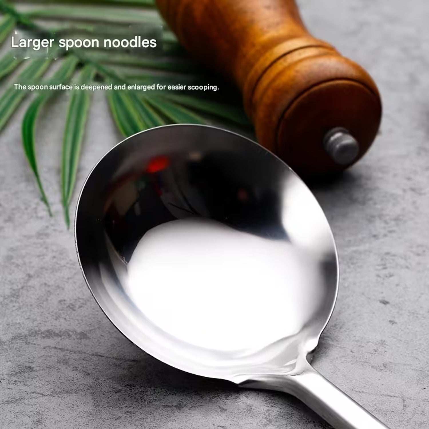 Serving spoon from kitchen tool set