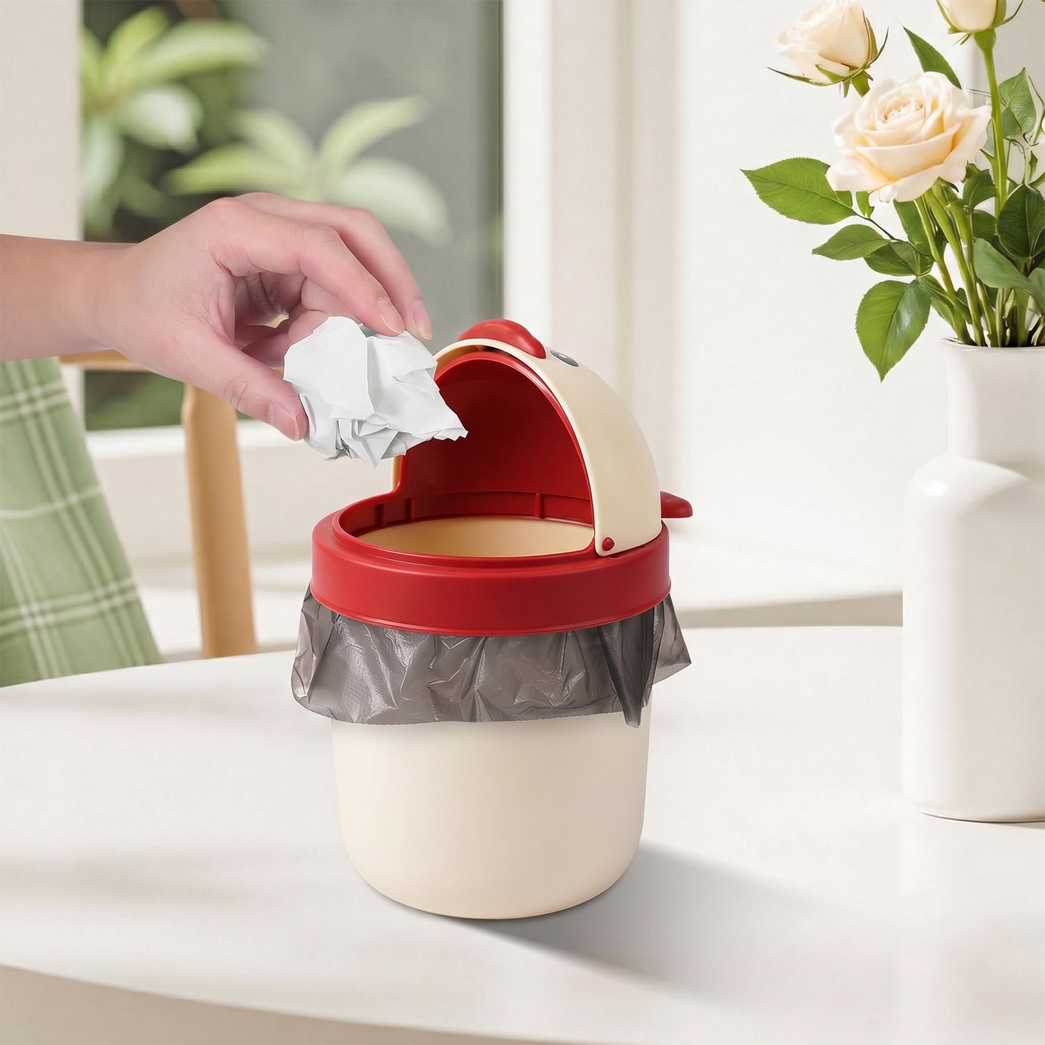 11376 mini desktop trash can live