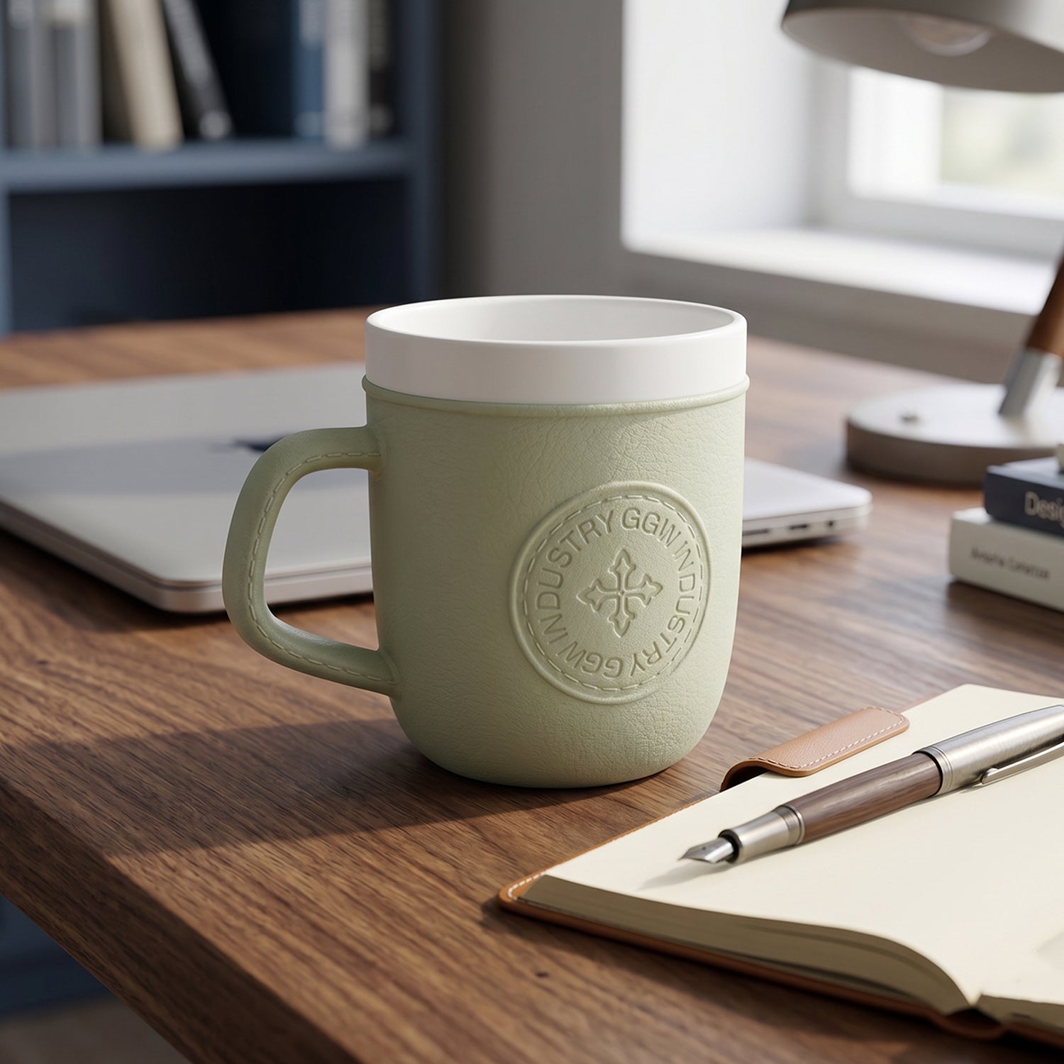 Leather texture tea cup home office