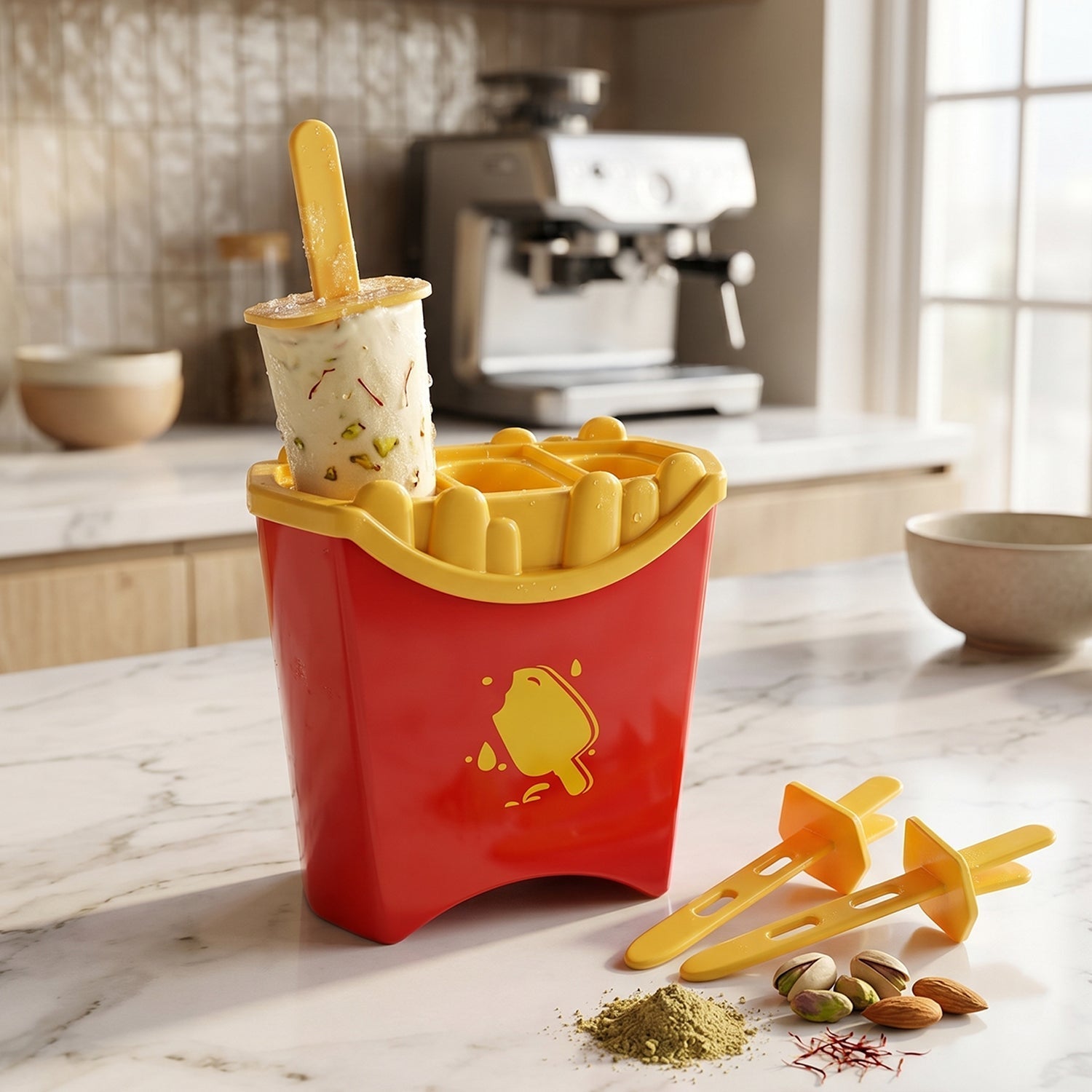 Fries shape ice mould use