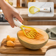 Manual Muskmelon Slicer Cutter Tool with Seed Scoop for Fruits (1 Pc)