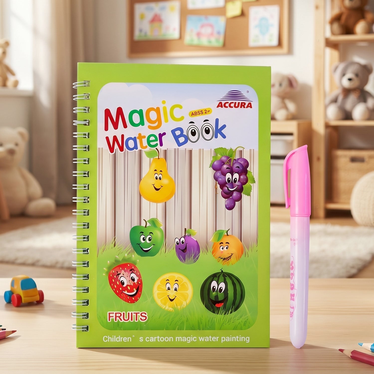 Magic water book with refillable pen