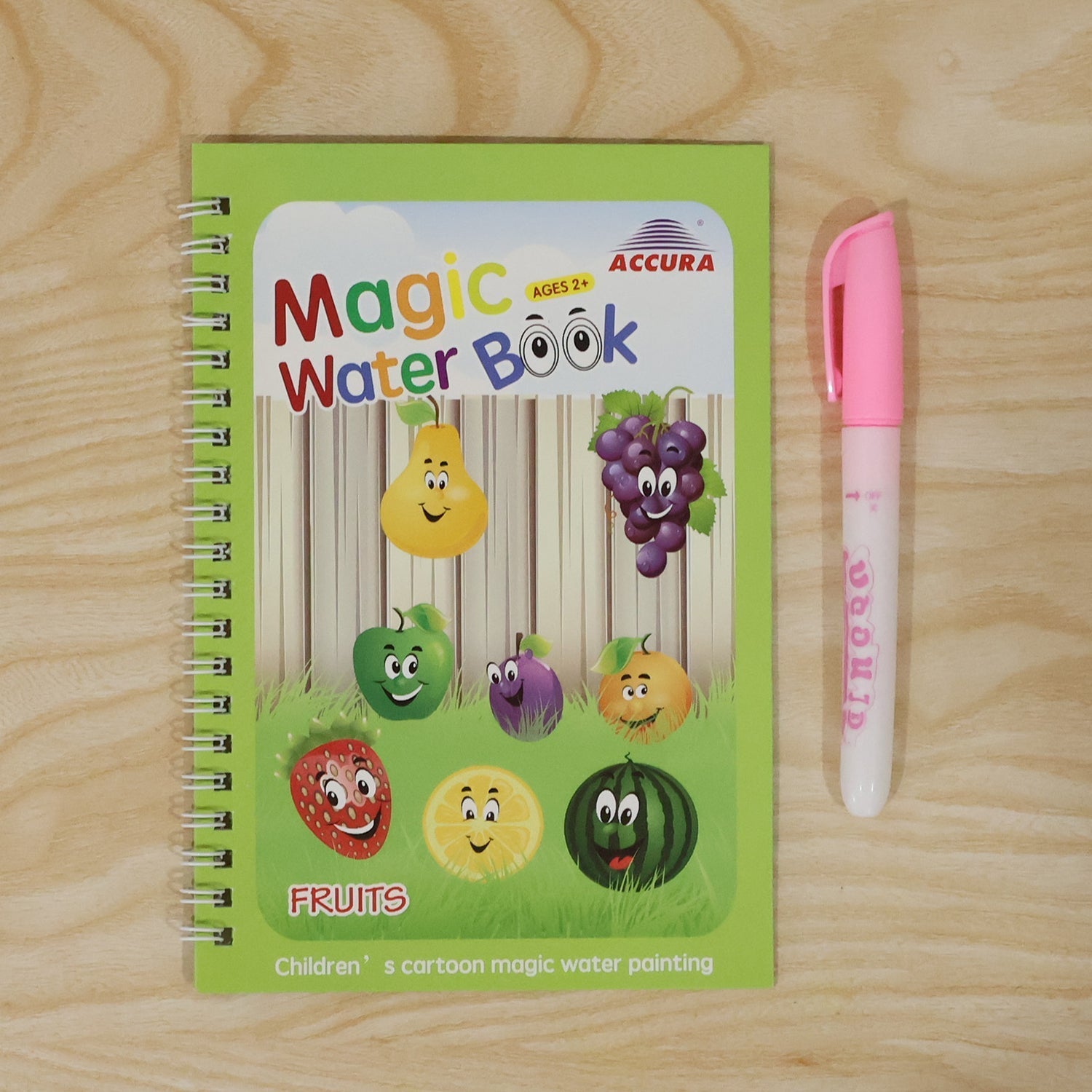 Mess-free magic water coloring book