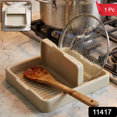 Countertop lid and spoon rest stand, 1 piece