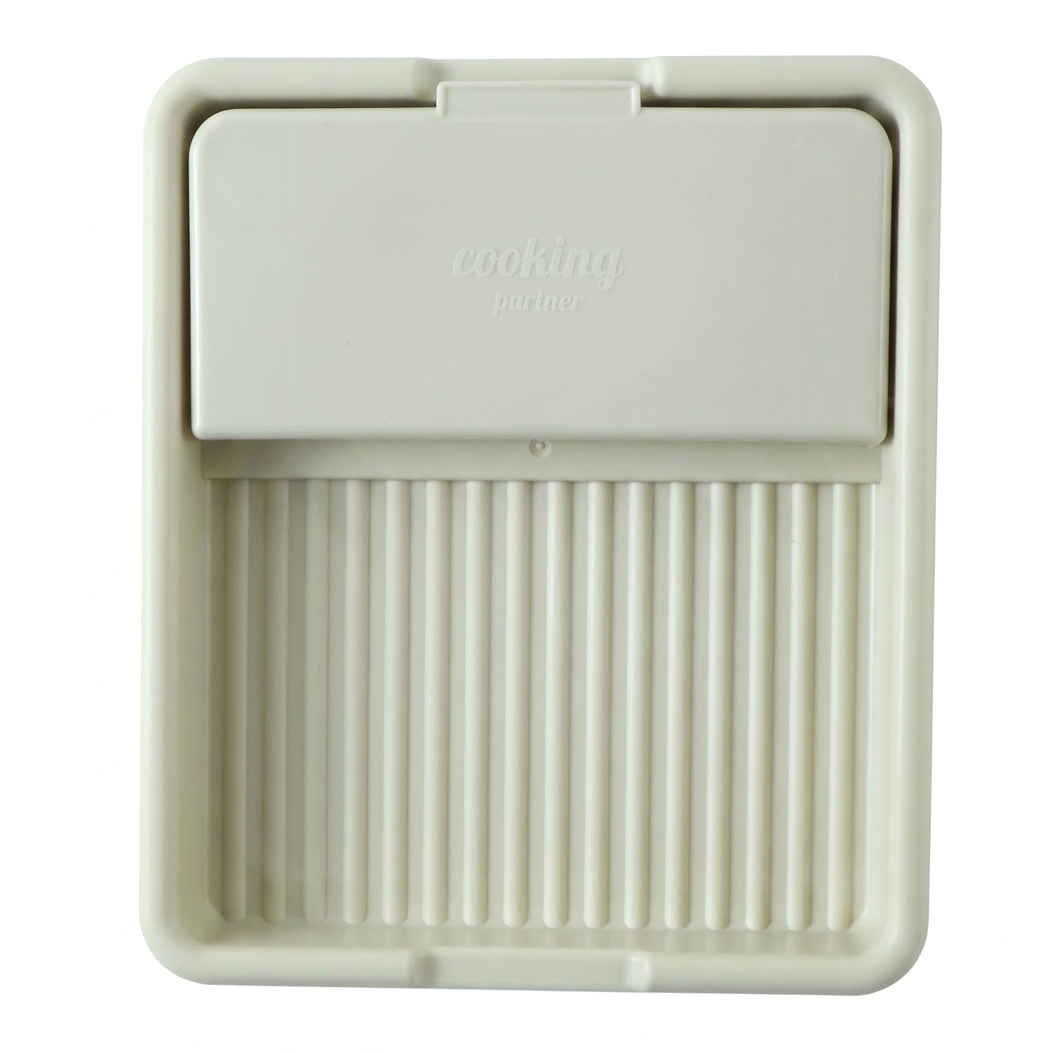 Pot lid and spoon holder on white background