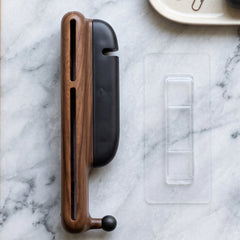 Knife holder and roll bag dispenser components