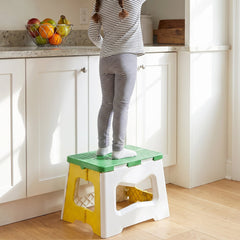 Heavy duty foldable plastic stool in home use