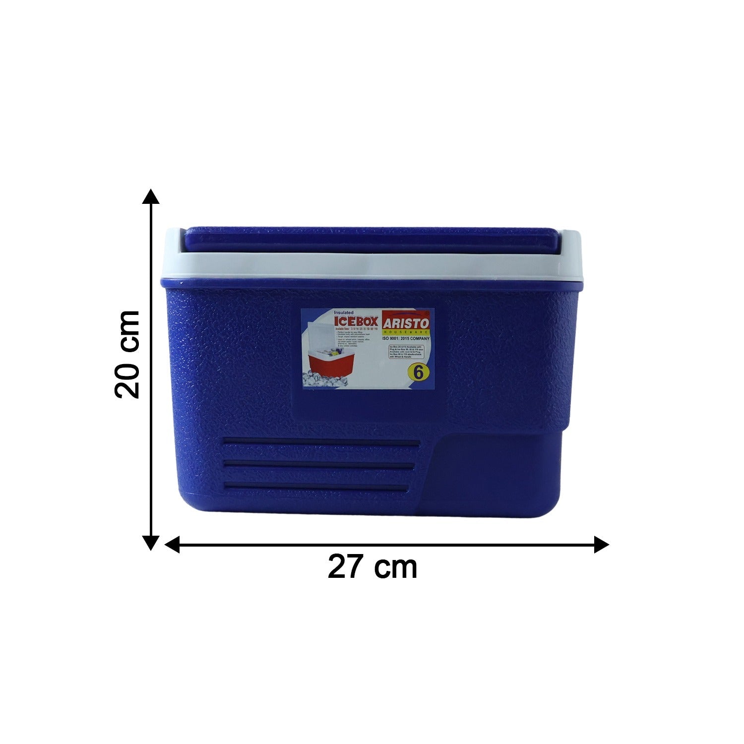 Portable Insulated Ice Cooler Box with Carry Handle (1 Pc, Blue / 6Ltr)