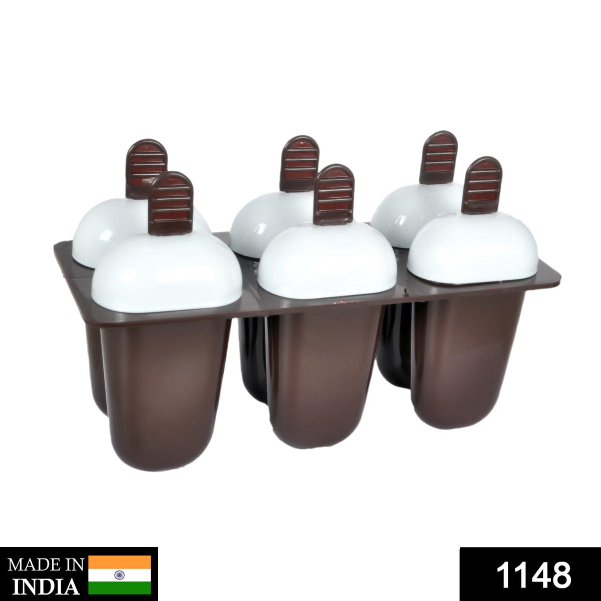 Top view of multicolor ice candy maker molds