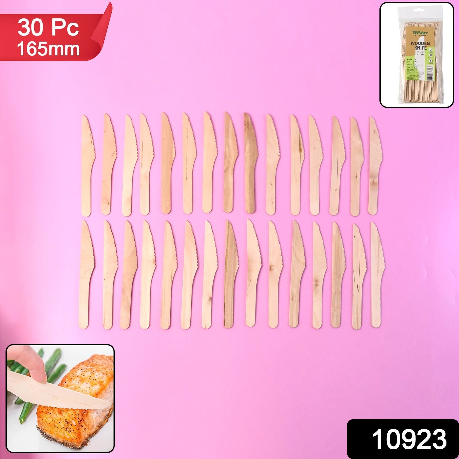 165mm Wooden Knife – 30 Pcs Pack