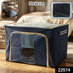 Foldable cloth storage box 50x40 cm with transparent window