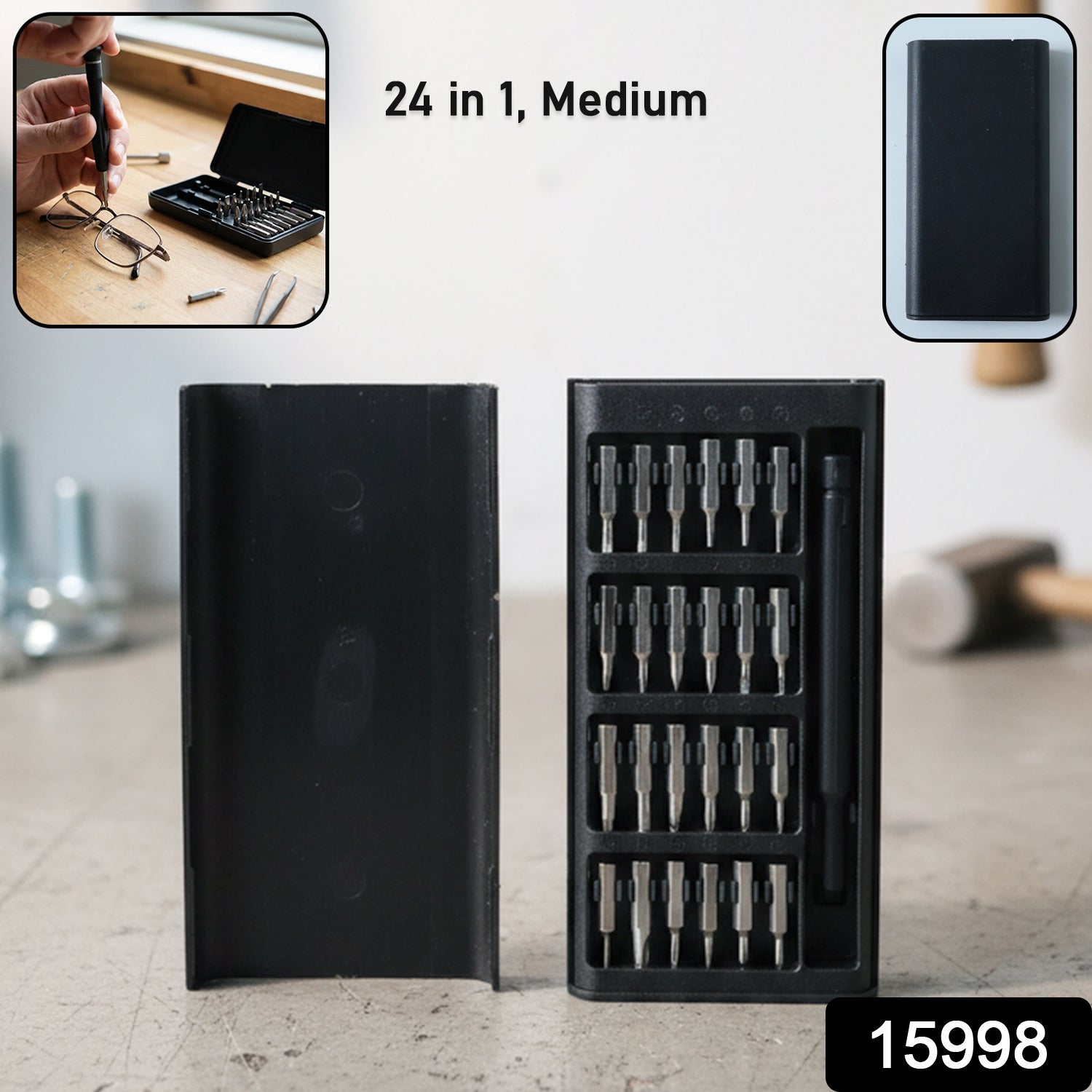 24 in 1 Precision Screwdriver Tool Kit - Medium Size (1 Set)