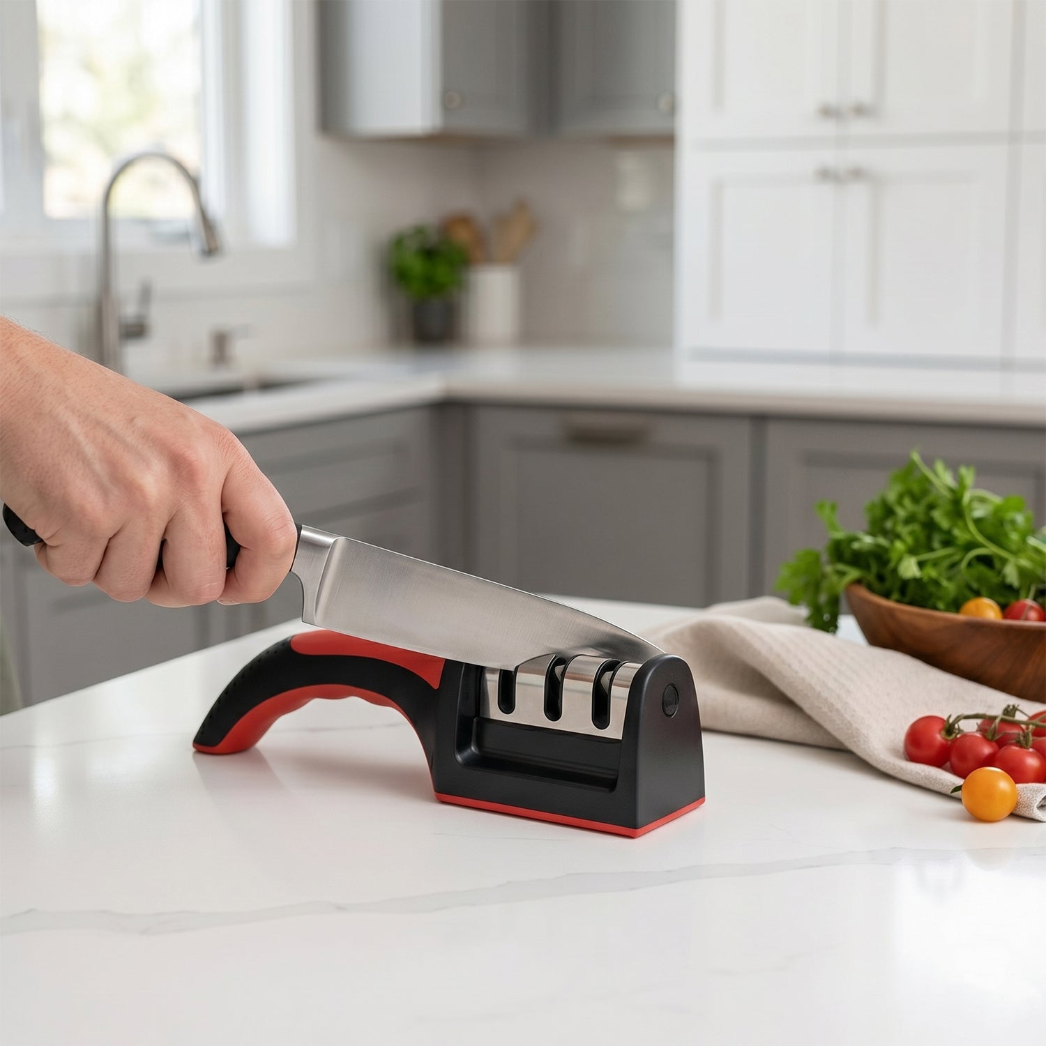 Manual sharpener kitchen use