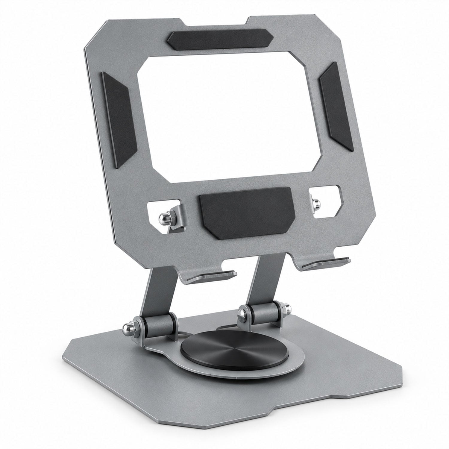 Foldable metal phone and tablet holder - white background